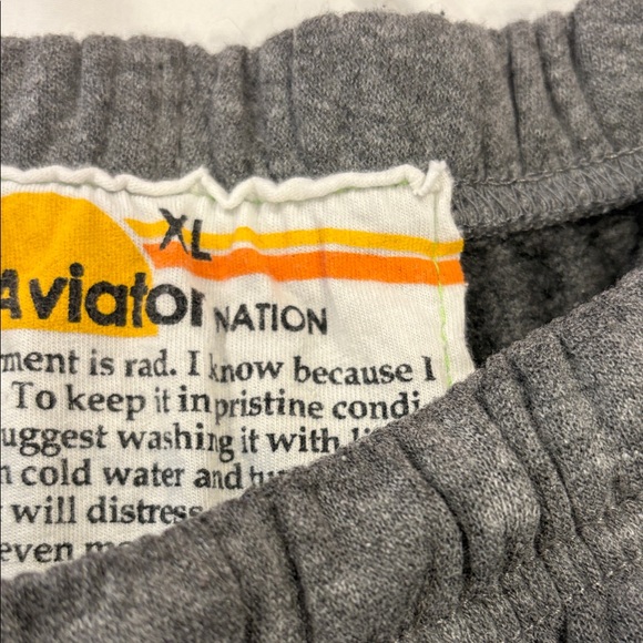 Aviator Nation Gray Joggers with Rainbow Lightning - Picture 2 of 6